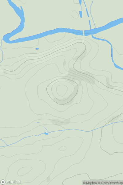Thumbnail image for Bryn Mawr [Bala to Welshpool] [SJ251190] showing contour plot for surrounding peak
